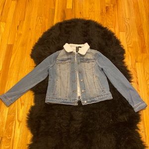 JOU JOU Premium Outerwear Sherpa jean jacket from Francesca’s